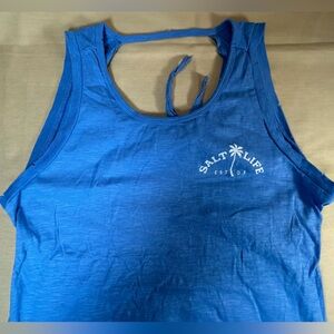 Salt Life Ocean Blue 100% Cotton with open back and tie detail